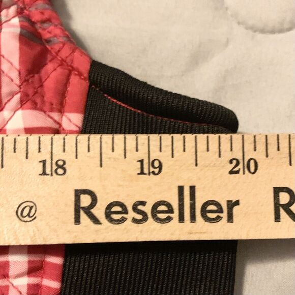 New Directions Puffer Vest Women Medium Red Tartan Plaid Holiday Winter Outdoor - Picture 10 of 13